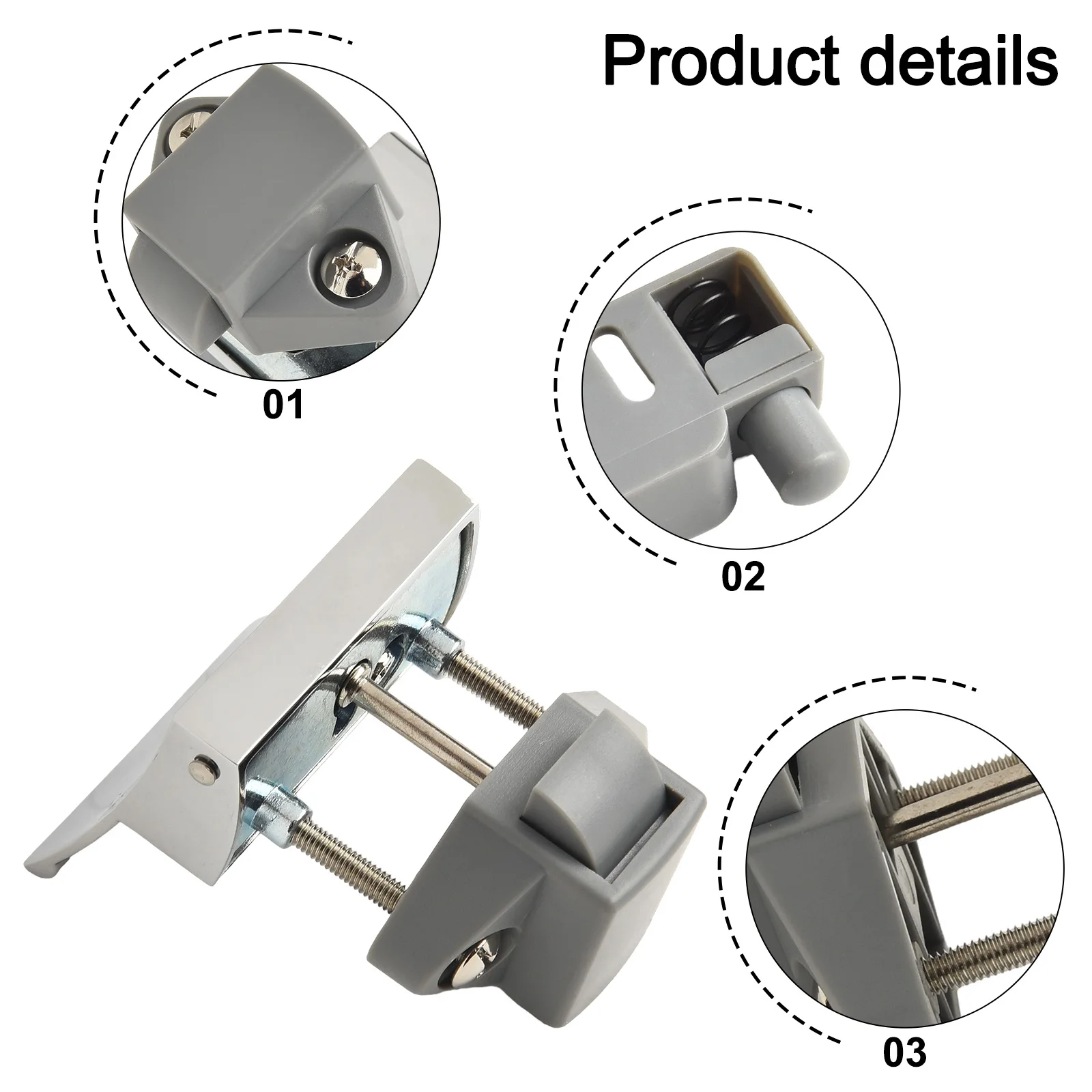 Easy Install Latch Cupboard Latch Knob As Shown In The Figure Boat Accessory Metal Push Button Secure Storage Solution