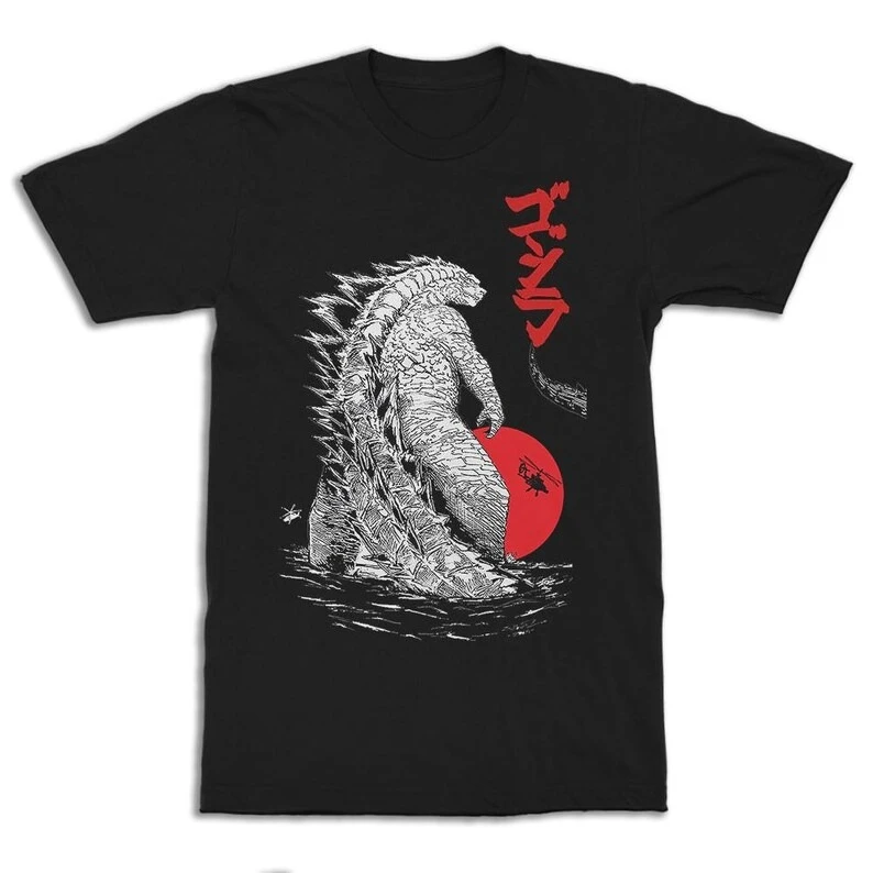 Godzilla Gojira Japanese Kaiju Movie Graphic T-Shirt Anime Print Oversized Japanese Manga Streetwear Men Women Harajuku Y2k Tops - view 6