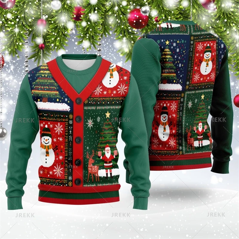 سترة عيد الميلاد القبيحة للنساء والرجال، سترة عيد الميلاد للرجال، سترة قبيحة للعطلات، سترة الزنجبيل، سترة رجل الثلج #4