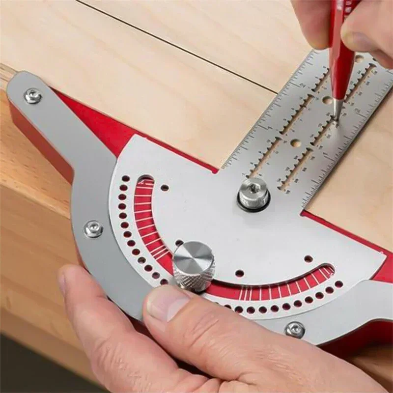 Woodworkers Edge Ruler Protractors Angles Woodworking Ruler Angles Measure Tool Stainless Steel Baseboard Crafts Carpenter Tool