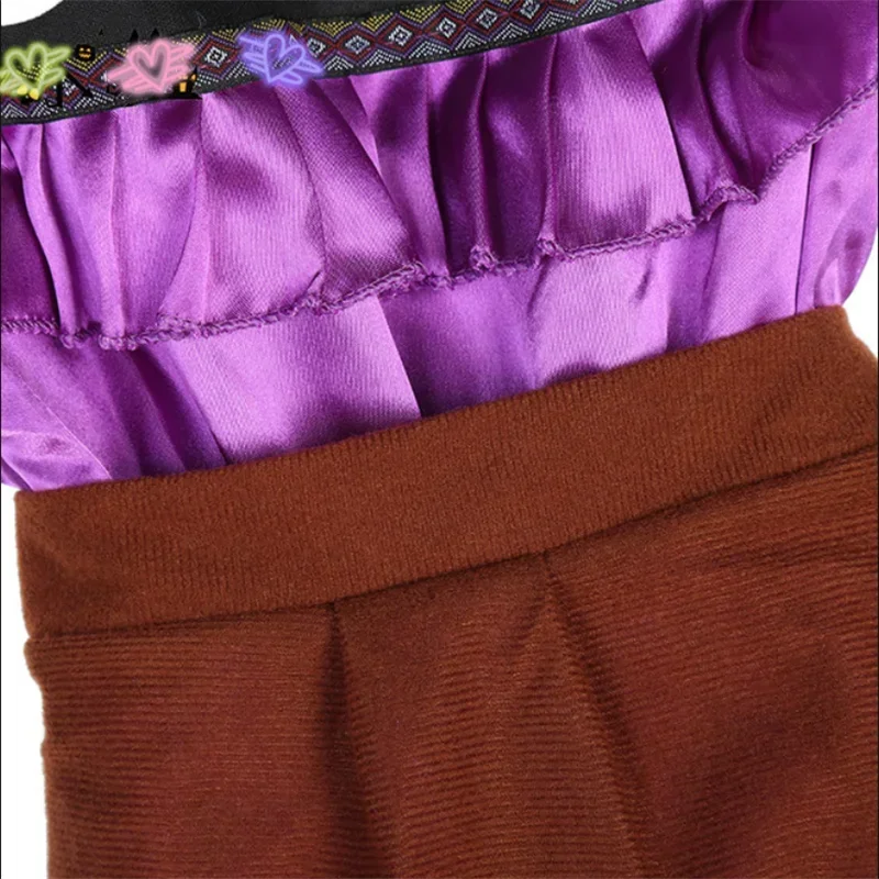 أزياء كوكو ماما إيميلدا التأثيرية للفتيات فستان هيكل عظمي موسيقى تحلم حول حفلة الهالوين فستان تنكرية للأطفال باللون الأرجواني