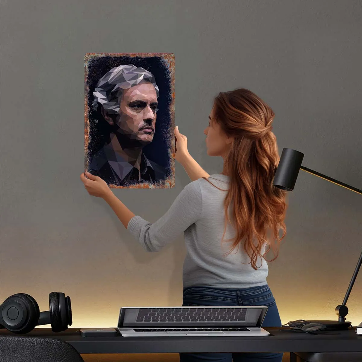 Minimalist Jose Mourinho Tinplate Sign Sports Poster Gaming Room Decoration Home Customizable Metal Sign for Wall Art Decoration