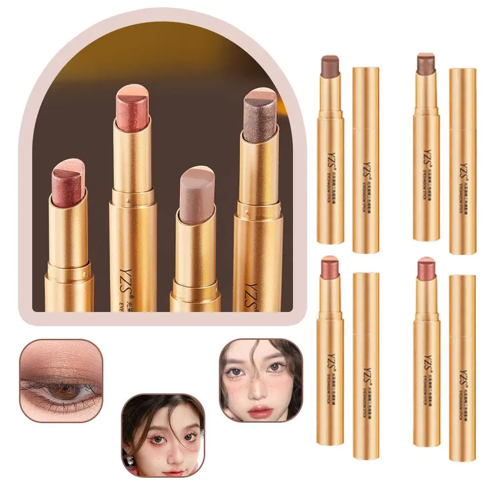 Ombretto glitterato Stick Ombretto snellente a tre colori Trucco Ombretto pastello Ombretto Matita Eye Shimmer Stick per le donne