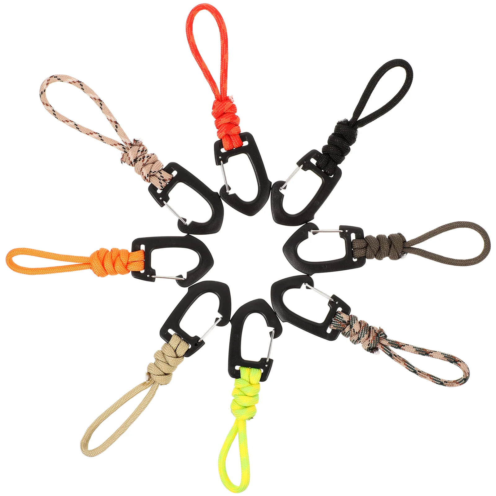 

8 Pcs with Hook Key Lanyard Man Small Lanyards for Keys Men Plastic Carabiner Keychain Tool