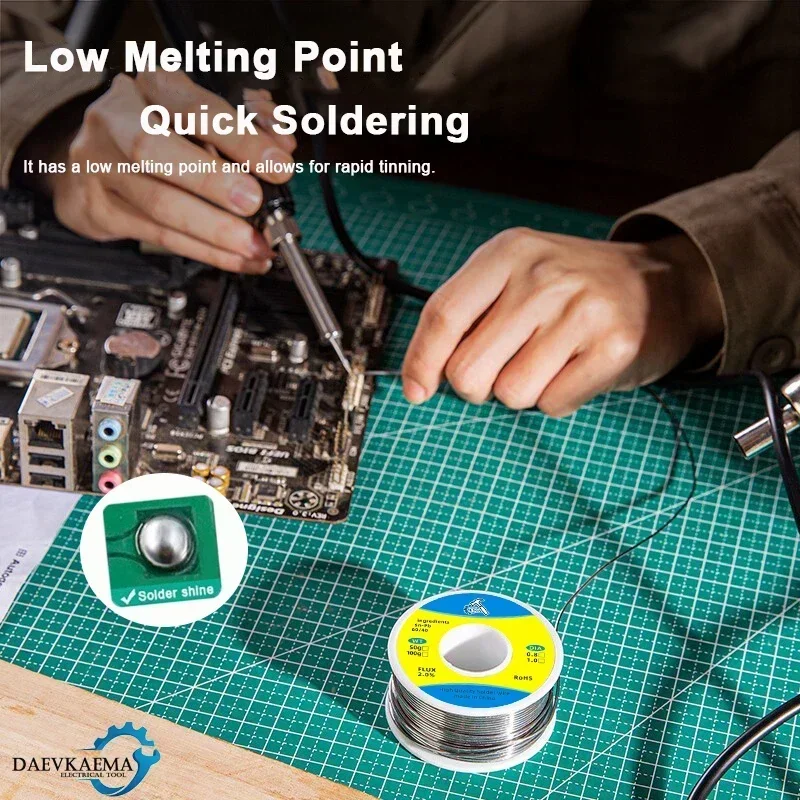 Tin Lead Flux Core Solder 60/40 25/75 50g Reel - Soldering for Circuit Board & Craft 0.8mm 1mm Optional