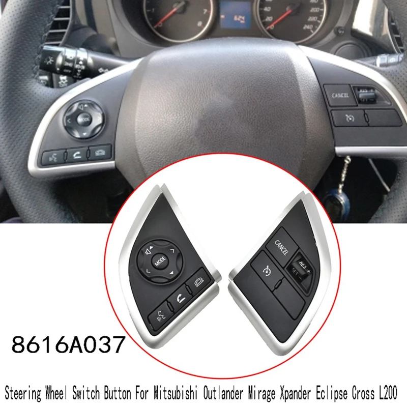 Steering Wheel Audio Button Cruise Control Switch For Mitsubishi Outlander Mirage Xpander Eclipse Cross L200 8616A037