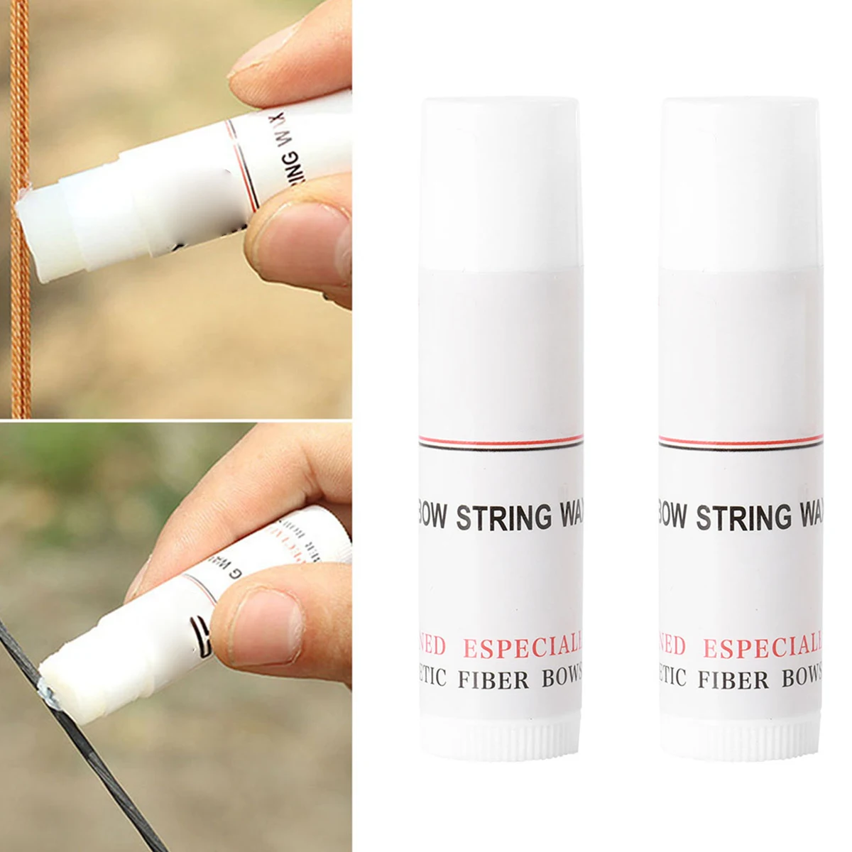 

2pcs Bowstring Wax Maintenance Repair Tool Archery Hunting Outdoor Durable Easy Install Plastic Cover Hand Protection