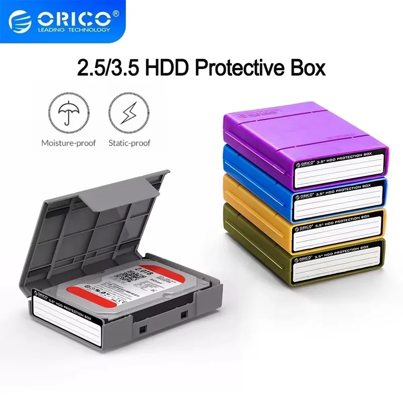 ORICO 2,5 3,5 "funda protectora de disco duro portátil estuche de almacenamiento externo para disco duro con caja de disco duro impermeable y a prueba de golpes