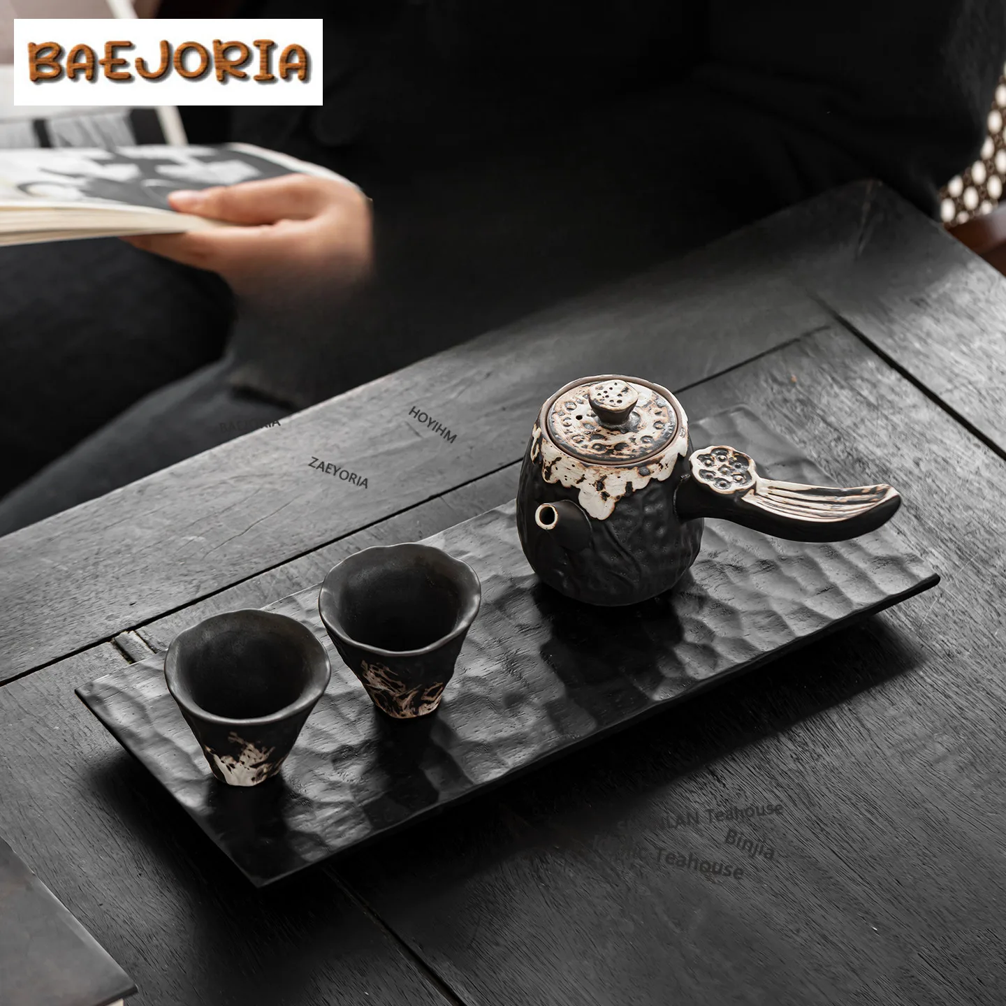 

Wabi-sabi Style Lotus Tea Set Complete Set Handmade Tea Ceremony Set Tea Soaking Teapot And Tea Cup Set Teaware Decoration Gift