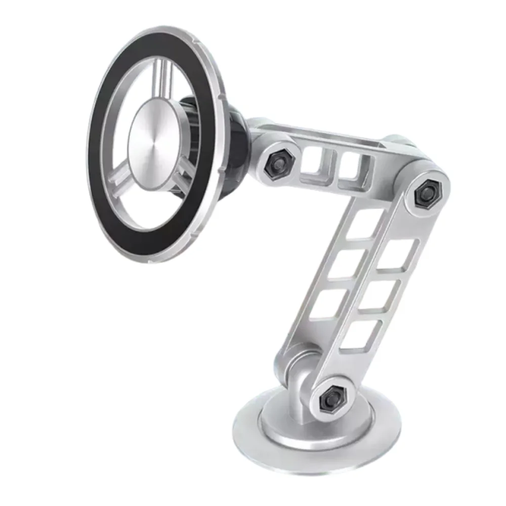 360° Rotation Magnetic Car Phone Holder Folding Telescoping Car Cell Phone Holder Universal Anti-Shake Magnetic Cellphone Stand