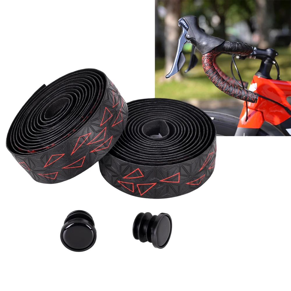 

TRIFOX Bicycle Handlebar Strap Shock Absorbing Bike Handlebar Tape PU+EVA Road Bike Bar Tape Anti-slip Bicycles Accessories