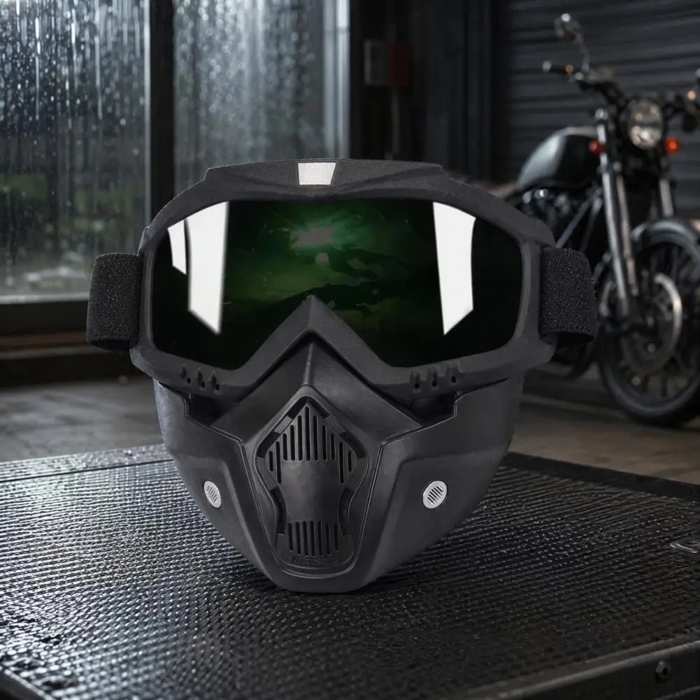 Full Face Goggle Mask, Detachable Cycling Goggles Mask with Anti-Fog HDLens, Large Viewing Hood, Anti-UV Face Shield 90