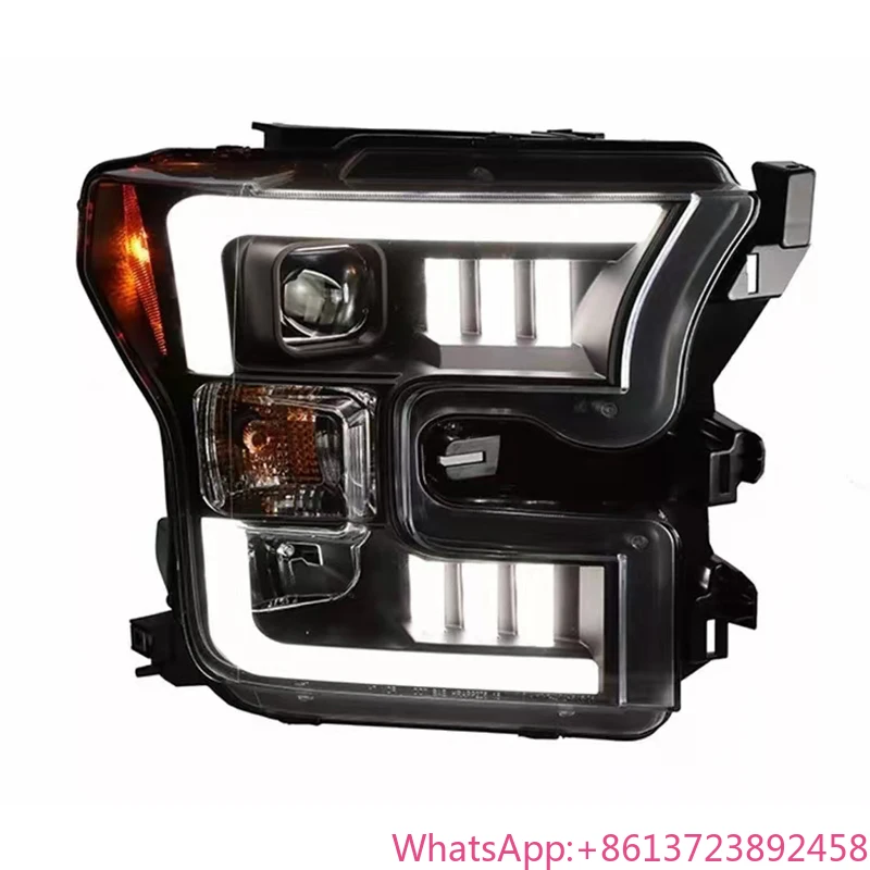 

FOr Ford 15-17 Raptor F150 Headlight Assembly Modified LED Daytime Running Light Turn signal Lamp Lens Headlight