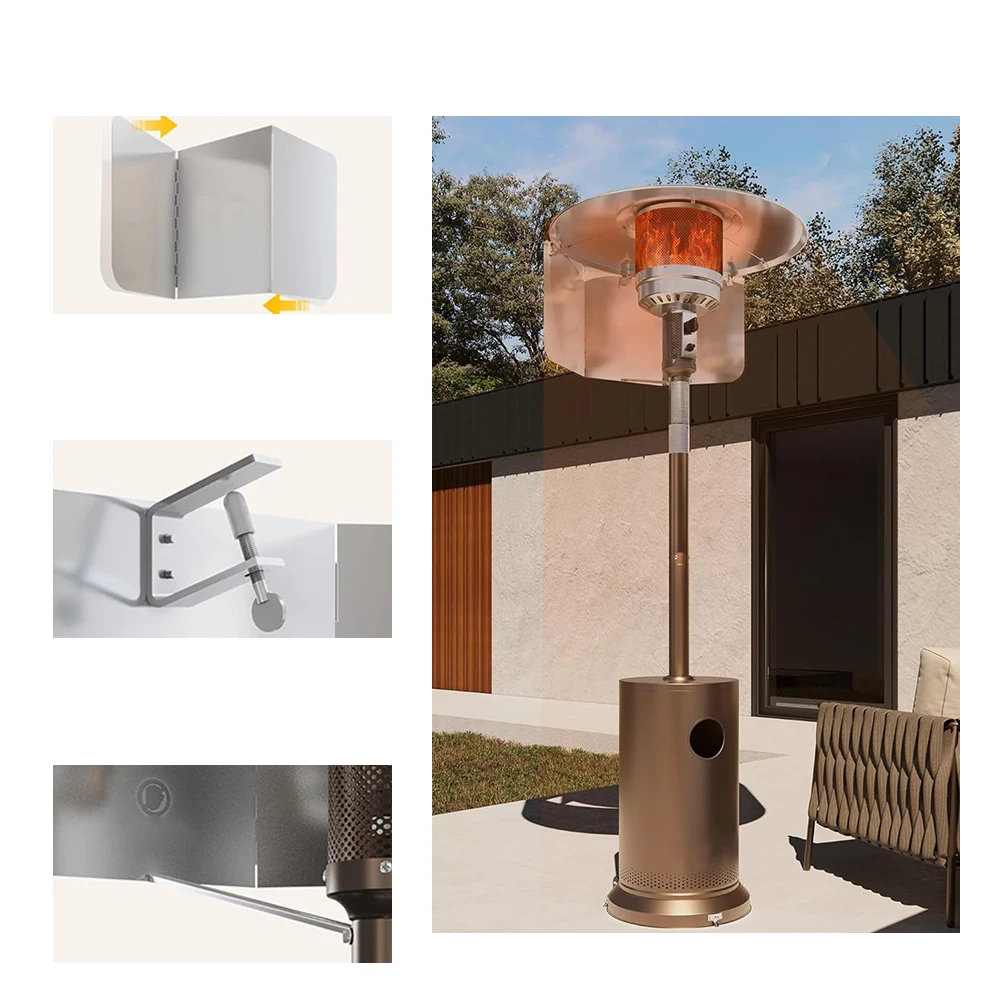 Aluminum Heat Reflector Panel: Enhance Efficiency & Save Gas For Patio Heaters For Round Natural Gas And Propane Patio Heaters