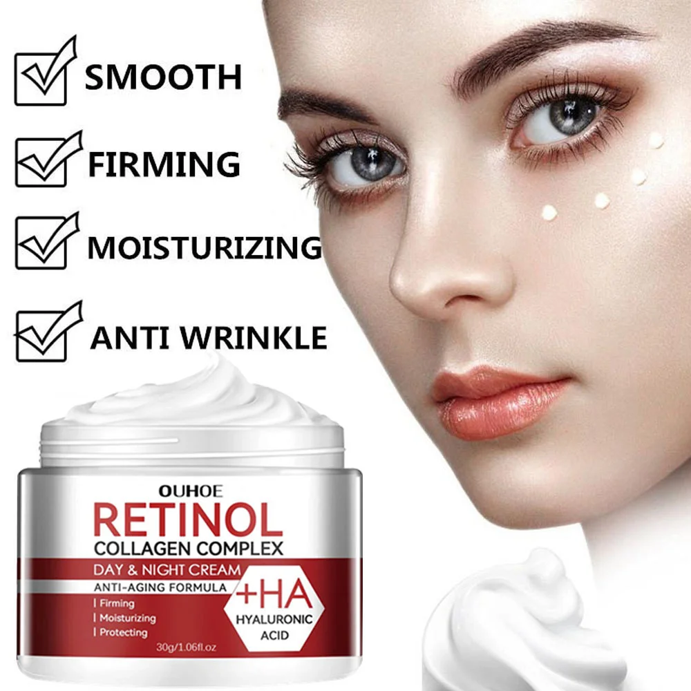 Retinol Remove Wrinkles Face Cream Lifting Firming Anti-Aging Fades Fine Lines Moisturizing Brighten Skin Care Korean Cosmetics