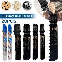 20Pcs Jigsaw Blades Set T-Shaft HCS Assorted Jig Saw Blades for Wood Plastic and Metal Cutting Blades forBlack & Decker Metabo