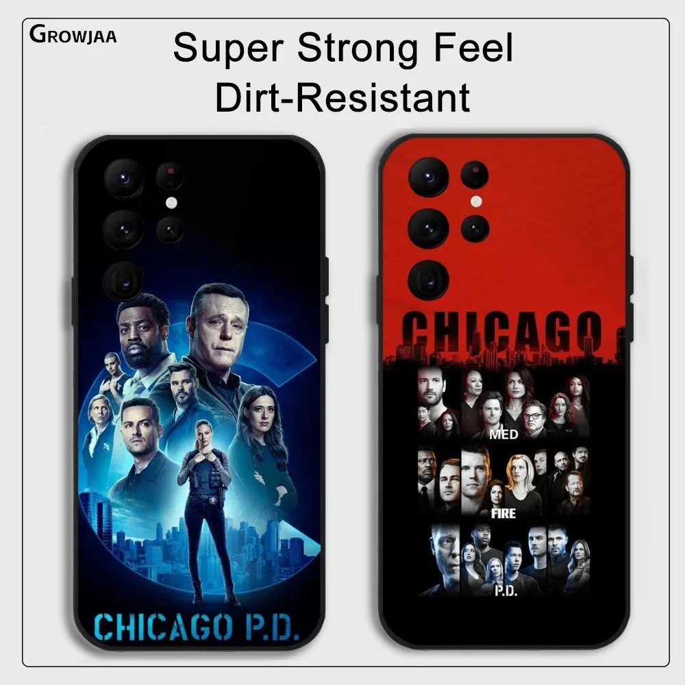 

TV C-Chicago p-P.D Phone Case for Samsung Galaxy S24 Ultra S22 S23 Ultra S21 S20 5G Protective Silicone TPU Funda