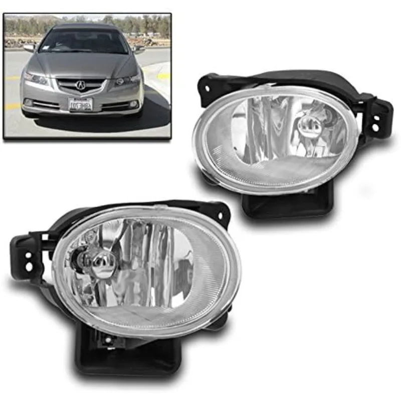 

For Acura Tl Bumper Driving Fog Lights Lamps JDM Chrome Clear W/Bulb New Set