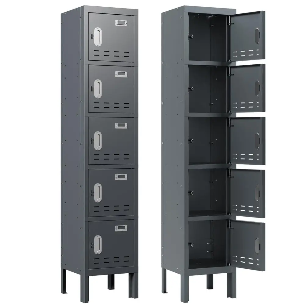 Metal Storage Locker with Lock amp Card Slot Locker Secure Lockable Door Steel Locker for School, Office, Gym, Home 66.15 H x 1