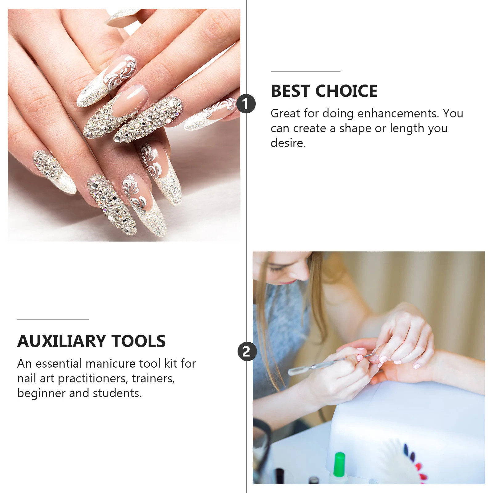 

1 Set Paper Nail Forms Stickers Reusable For Acrylic Uv Gel Extensions Horseshoe Design Easy Apply Remove Manicure Tool