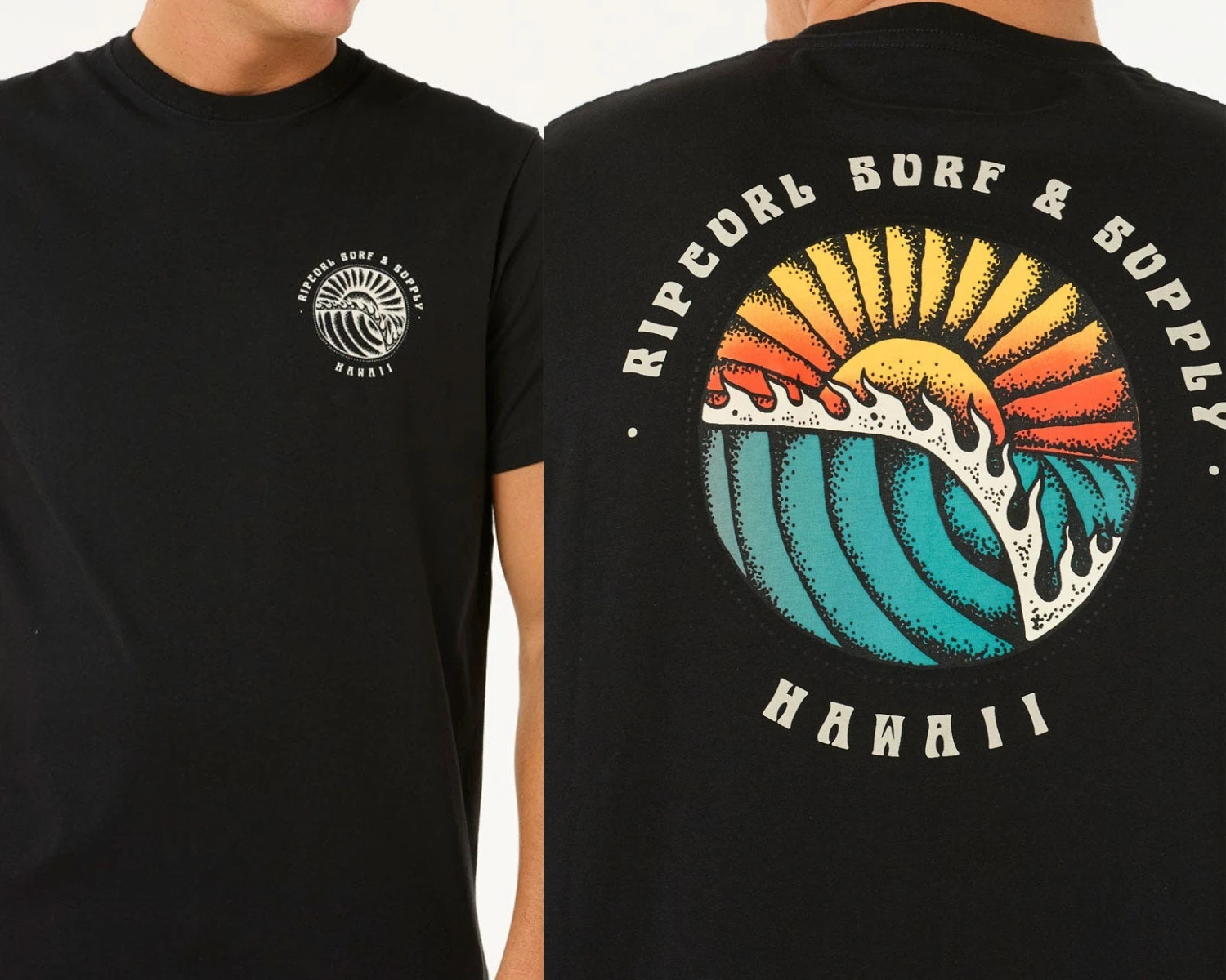 

25 летних новых футболок Surf Revival Sunsets Rip Curl, мужские футболки Overszied Y2k, дышащие хлопковые мужские футболки высокого качества, футболки