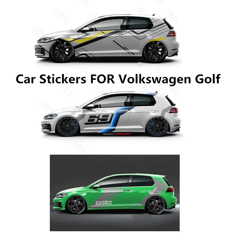 Car Stickers FOR Volkswagen Golf 6 Golf 7 Golf 8 Body Custom Modified Sports Decor Vinyl Car Film Car Decal