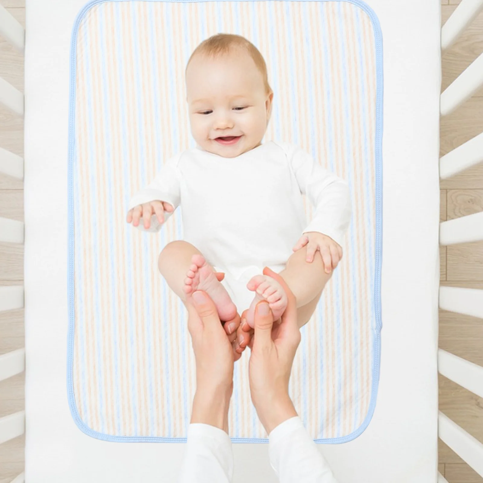 2 قطعة منصات تغيير الطفل قابلة لإعادة الاستخدام وسائد حفاضات القطن قابل للغسل البول حصيرة لحديثي الولادة طفل المنزل السفر طفل البول وسادة #6