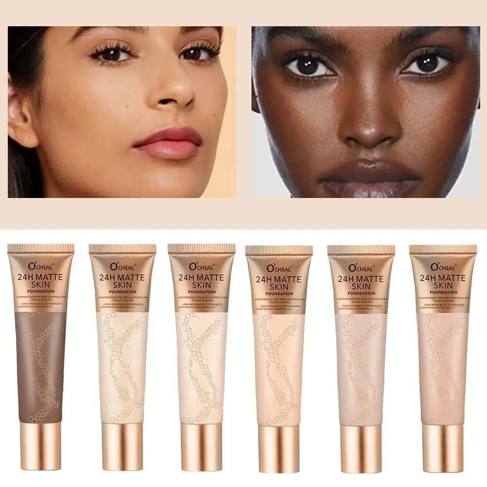

Face Foundation Cream Oil-Control Matte Cream Waterproof Professional Liquid Full Base Coverage Matte Lasting Makeup Concea N7G4