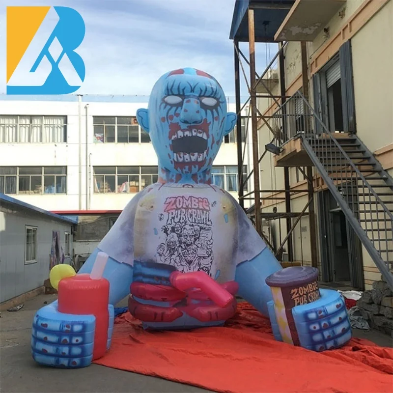 Commercial Inflatable Manufacturers Huge Inflatable Halloween Zombie for Halloween Decorations Outdoor Toys