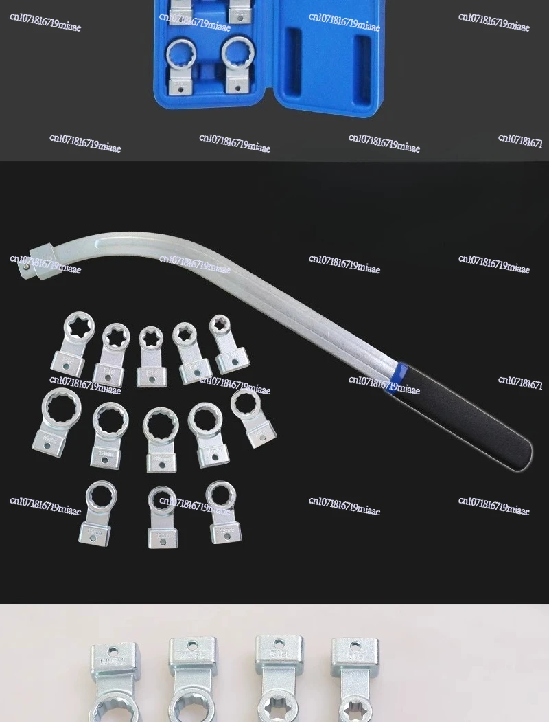 Automobile Engine Belt Adjustment Wrench 15-piece Set of Special Tools for Pulleys, Idler Belt Tension Wrench