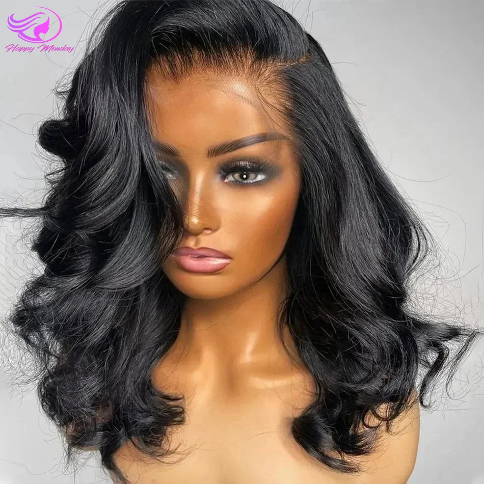 Body Wave Lace Front Wig 13x4 Transparent Lace Frontal Human Hair Wigs Short Bob Wig Brazilian Closure Wig Sale For Women Remy