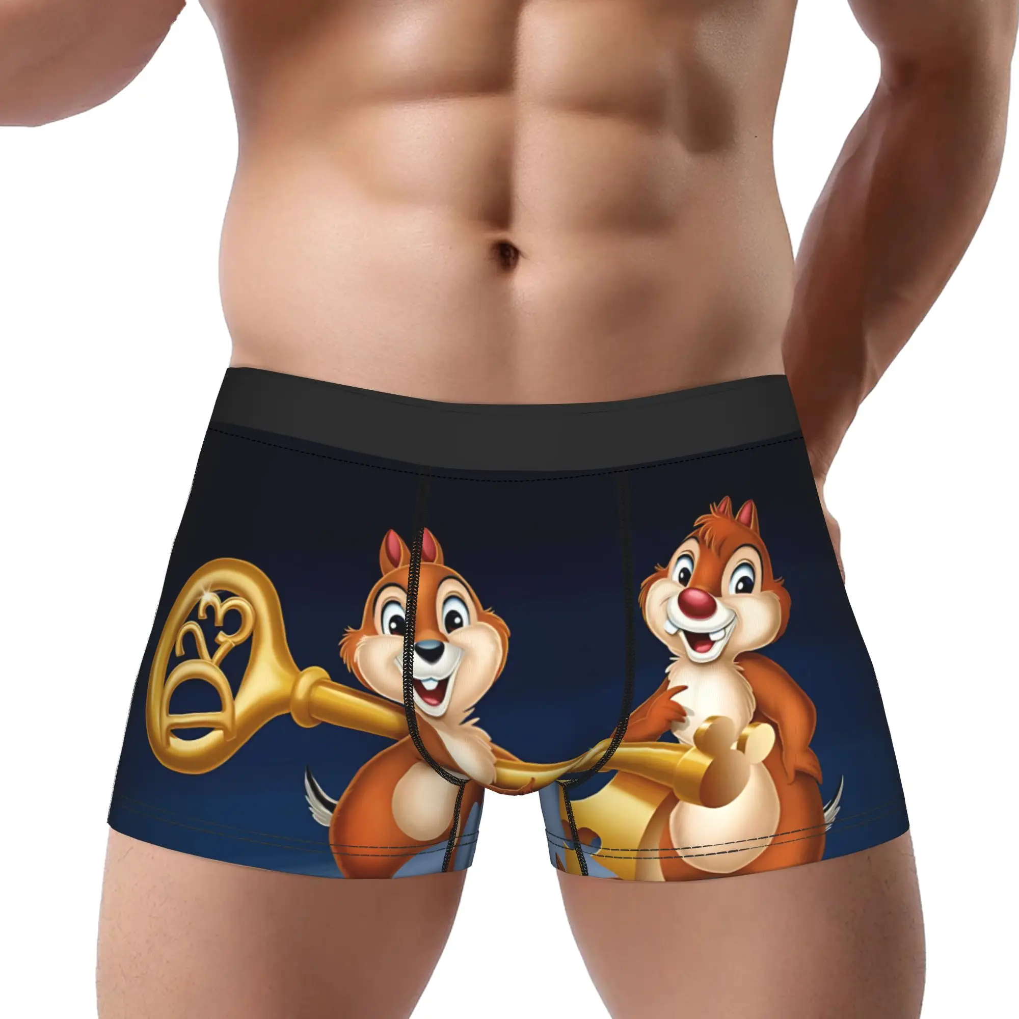 

1 шт. Трусы-шорты Chip And Dale Chip The Logical Leader для мужчин, удобные мужские трусы-шорты