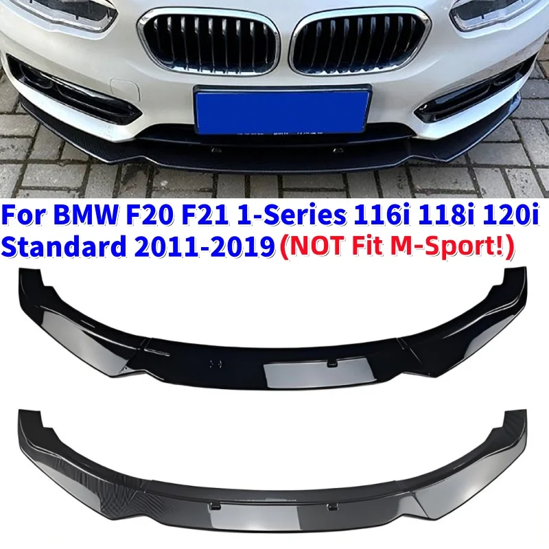

3Pcs ABS Car Front Bumper Lip Diffuser Spoiler Kit for BMW F20 F21 1-Series 116i 118i 120i Standard 2011-2019