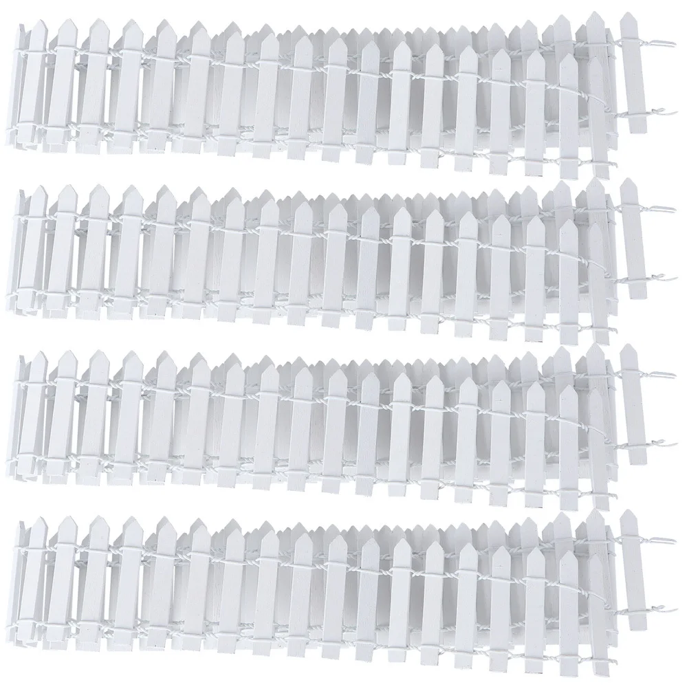 4 قطعة سياج مصغر ديكور سياج حديقة خشبي صغير للمناظر الطبيعية الصغيرة لتقوم بها بنفسك بوعاء العصارة بيت الطيور شجرة عيد الميلاد #4