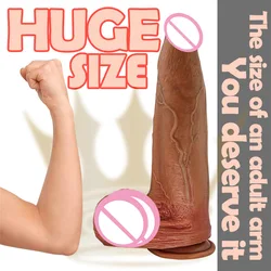 HOWOSEX Huge Dildo 14.17Inch XXL Realistic Penis Soft Sexy Female Masturbato Double-layer Silicone Suction Cup Dildos for Women