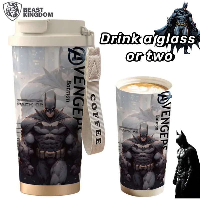 Beast Kingdom Batman film périphériques créatif imprimé doublure en céramique étudiant grande capacité Portable Thermos tasse cadeau d'anniversaire