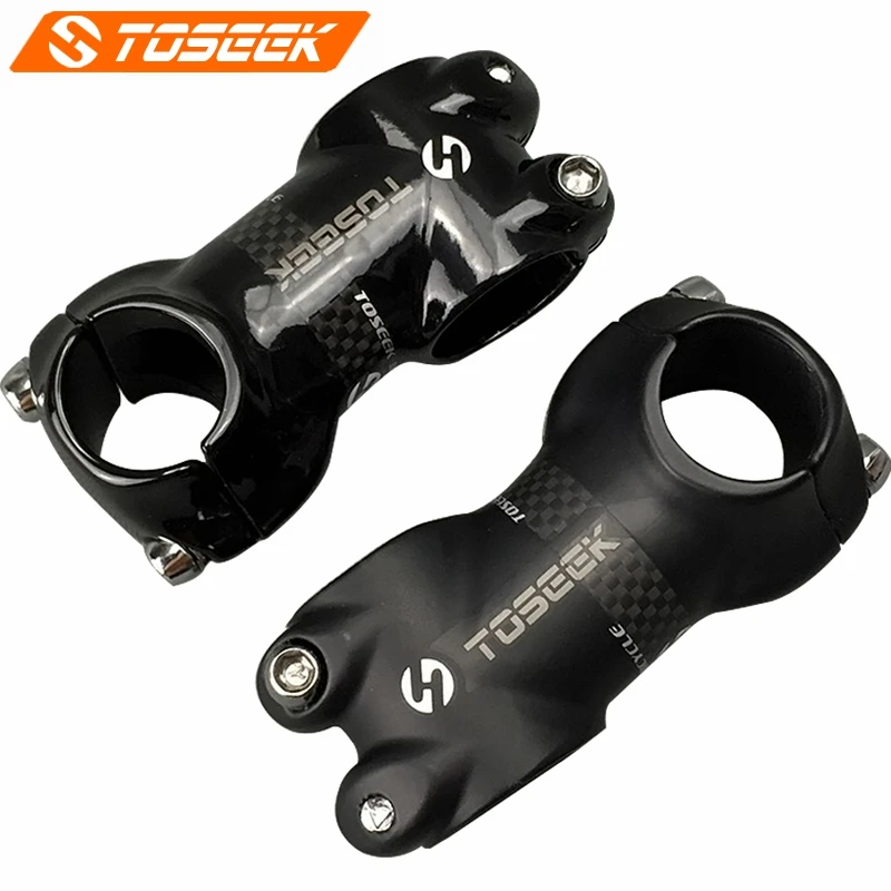 TOSEEK Bike stem Full Carbon Fibre Alloy 7 Degrees Mountain Road Bicycle stem Matt/glossy 25.4*50/60/70/80mm MTB Bicycle Parts