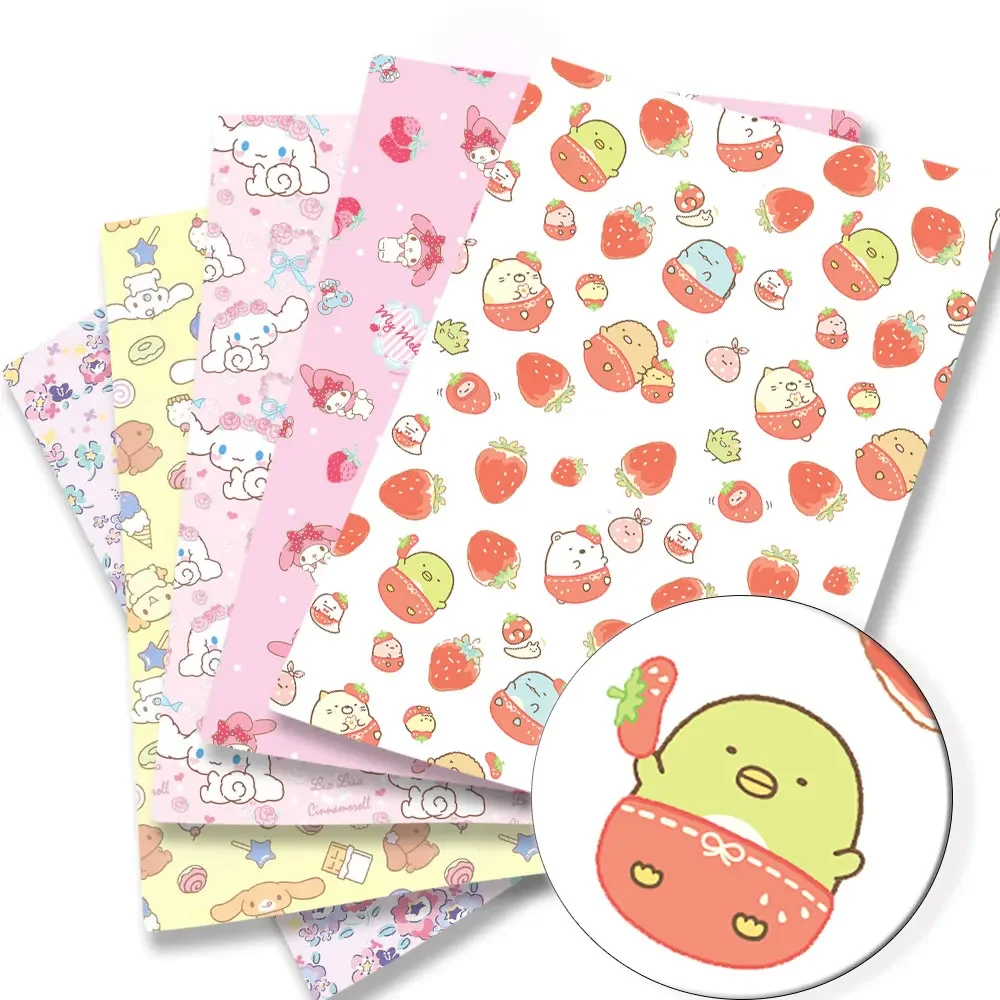 Hello Kitty sanrio Cartoon cotton fabric Patchwork Tissue Kid Home Textile Sewing Doll Dress Curtain Polyester cotton Fabric