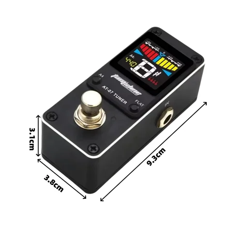 Imagen 2 del producto AROMA AT-07 Mini Pedal afinador de guitarra/Afinador cromado/True Bypass/con pantalla a Color/para guitarra eléctrica/accesorios bajos