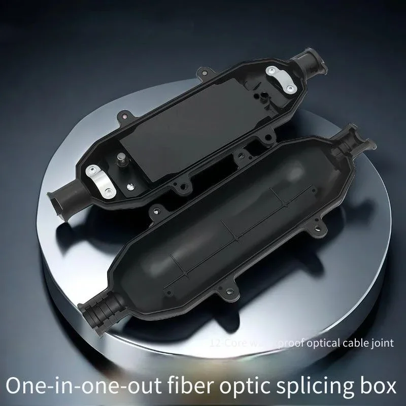 Outdoor Fiber Optic Cable Connector Box 12-Core Small Optical Splice Box One in And One out for Telecommunications