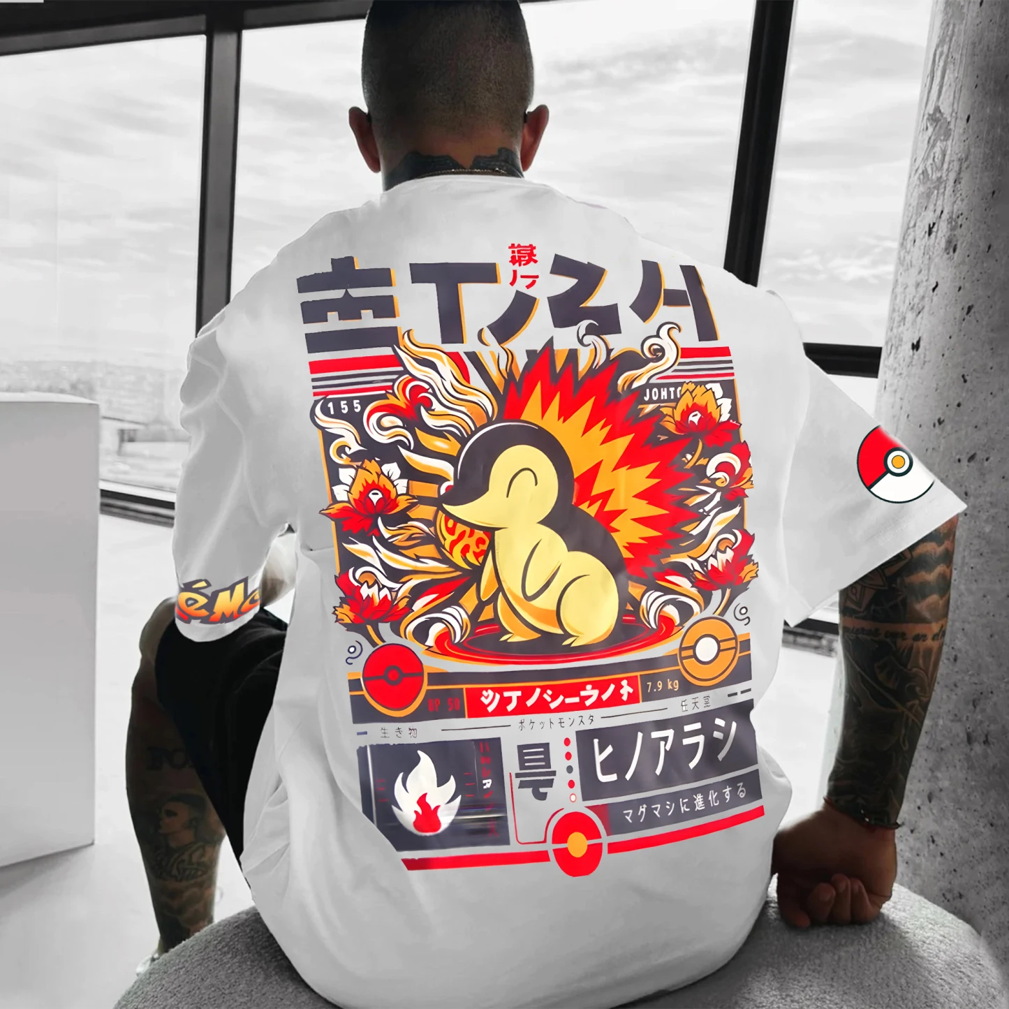 

Summer Anime Pokémon Cosplay T-Shirt Cotton Short Sleeve Tops Casual Loose Retro T-Shirt Men Women Family Matching Outfits Tops
