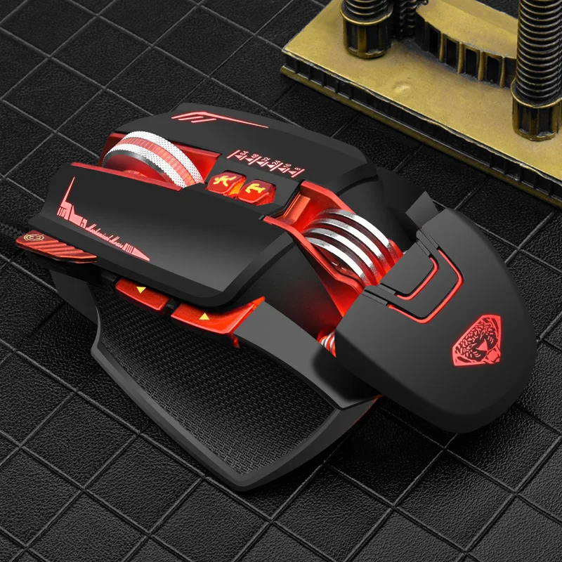

Проводная Механическая оптическая мышь M7 с подсветкой RGB, 7200DPI