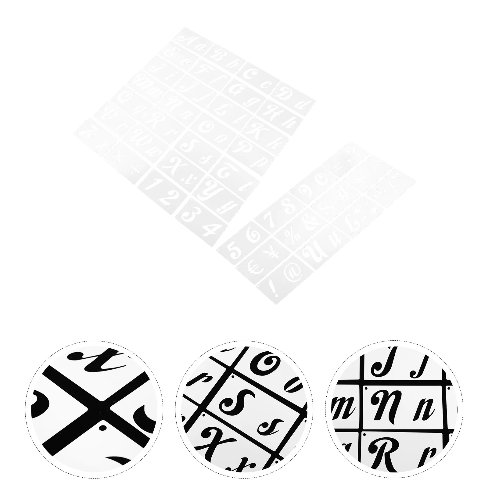 

1Set Alphabet Stencil Set for Painting Premium Pet Reusable Letters Numbers Symbols Interlocking Templates for Spray Paint Brush