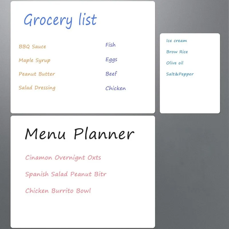 Trocken abwischbare Tafel, A3, A4, A5, löschbarer, flexibler Marker, Kühlschrankmagnet, magnetisches Whiteboard, Kühlschrankblatt, Küchennotiz, Einkaufsliste