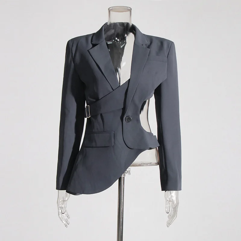 

Beware Osymmetrical Small 2025 New Model With Niche Design, Hollowed Out Waist Jacket Reveag Slimming Suit Jacket