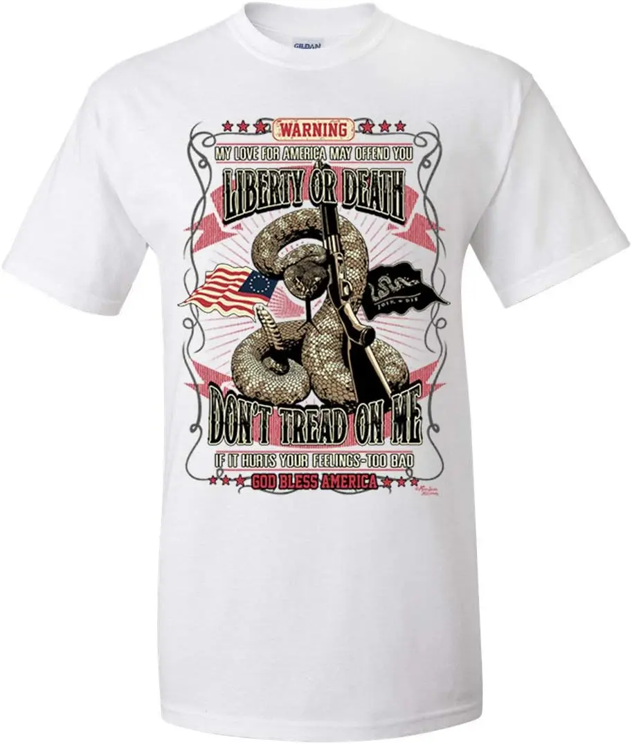 Patriotic Liberty or Death Don't Tread On Me Short Sleeve T-Shirt