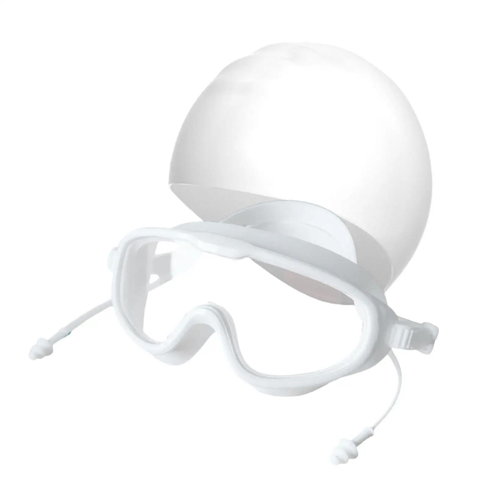 

Swimming Goggles and Cap Wide View Large Frame Protection Adults Swim Eyewear for Water Sports Diving Swimming Pool Swim