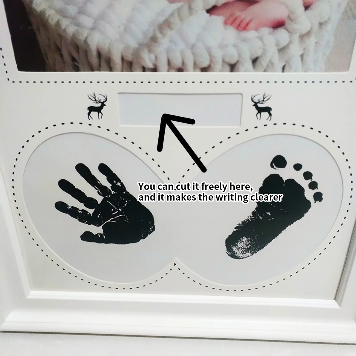 Growth record souvenir Creative picture frame baby hand footprint Picture frame newborn