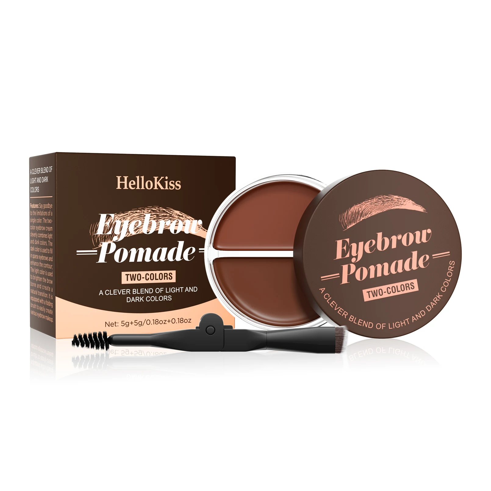 Kit de teinte de teinture pour cils et sourcils 2 en 1, imperméable, séchage rapide, longue durée, noir/marron, Kit de cosmétiques pour améliorer les sourcils