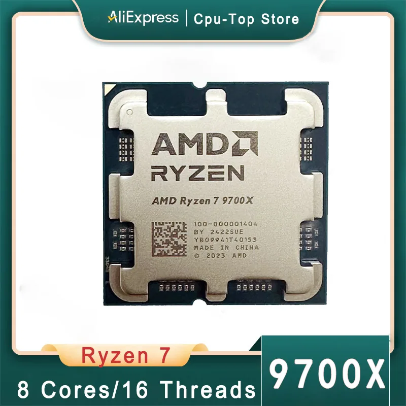 NEW AMD Ryzen 7 9700X R7 9700X 5.5GHz 8-Core 16-Thread Desktop CPU Processor 4NM 40M 100-000001404 Socket AM5 Without Fan